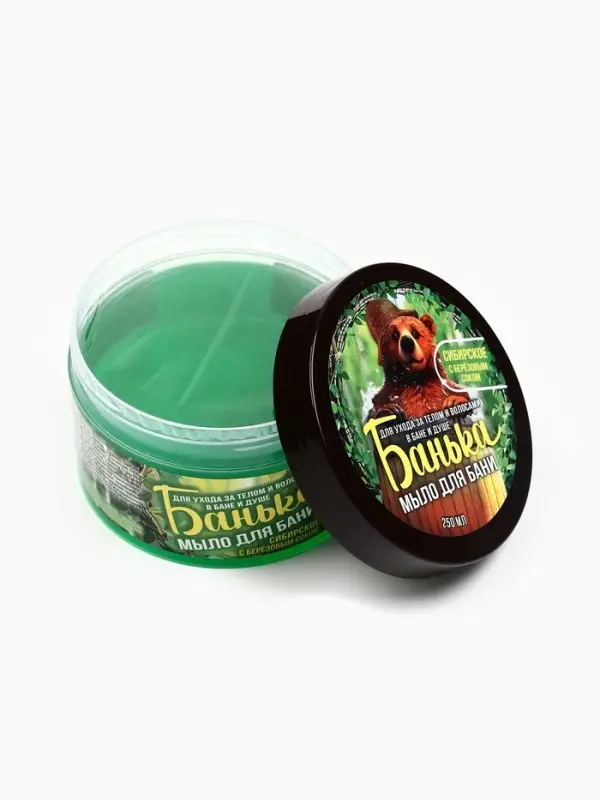 Мыло для бани густое &laquo;Банька&raquo; сибирское с березовым соком, 250 мл