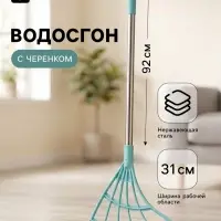 Водосгон для пола Доляна, черенок из нержавеющей стали 92&times;31 см