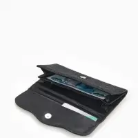 Кошелёк женский на магните, 19.5&times;2.5&times;9 см, с цветочным узором, чёрный