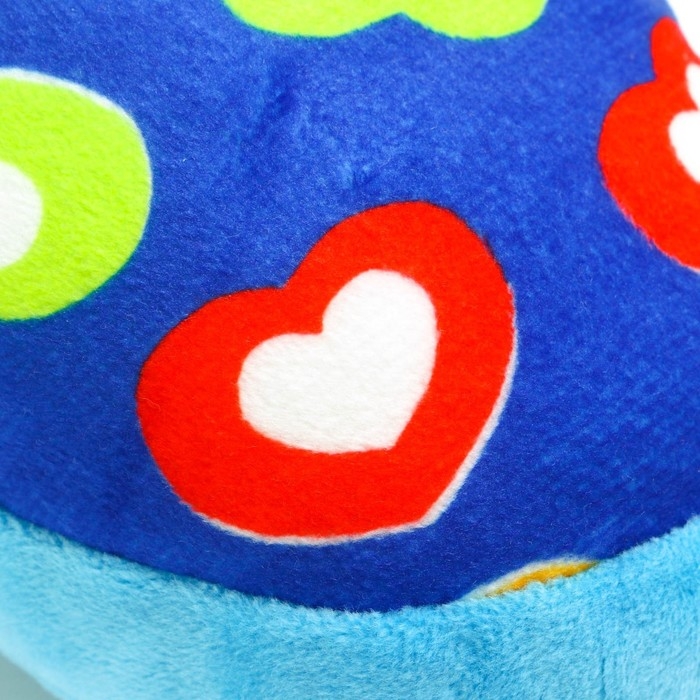 Игрушка для собак «Тапок», 15 см, синяя с сердечками Игрушка для собак «Тапок», 15 см, синяя с сердечками
