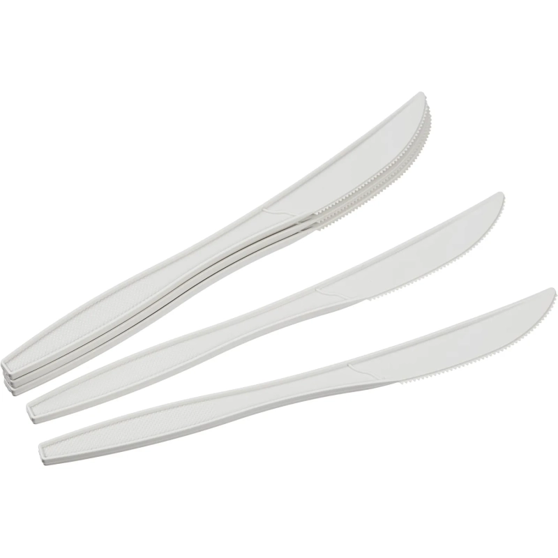 Нож одноразовый 190мм, белый, кукурузный крахмал, 50шт/уп