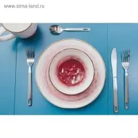 Тарелка Доляна &laquo;Космос&raquo;, d=21.2 см, фарфор, белая, красная