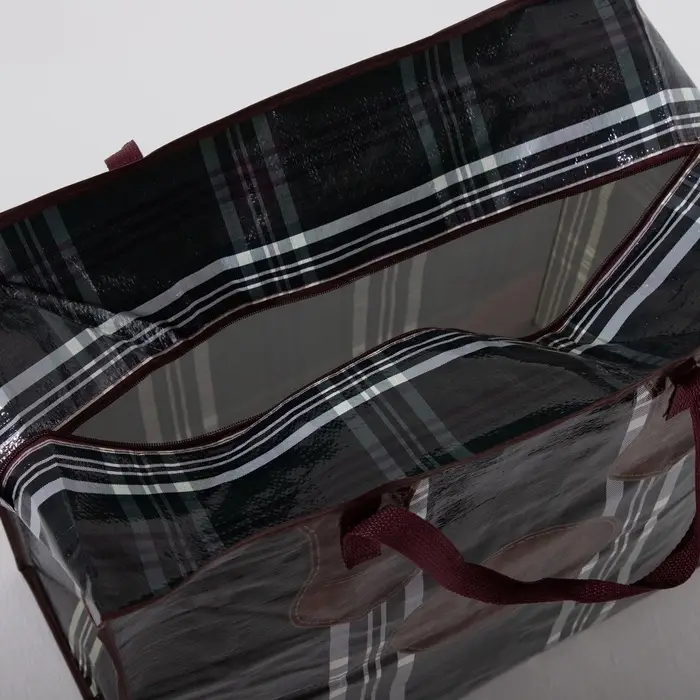 Сумка хозяйственная SHER на молнии, 73 л, 53&times;29&times;48 см, зелёная