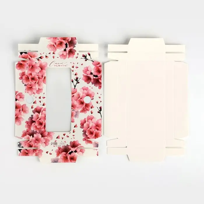 Коробка для шоколада «Сакура», с окном, 16.4 х 8.4 х 1.7 см Коробка для шоколада «Сакура», с окном, 16.4 х 8.4 х 1.7 см