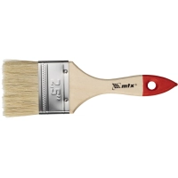 Кисть плоская Стандарт 2,5"/63 мм, натур. щетина, дерев.ручка MTX 82535