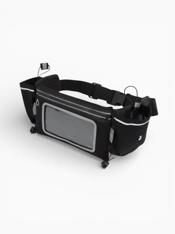 Сумка поясная туристическая, влагозащитная, 52&times;13 см, черная