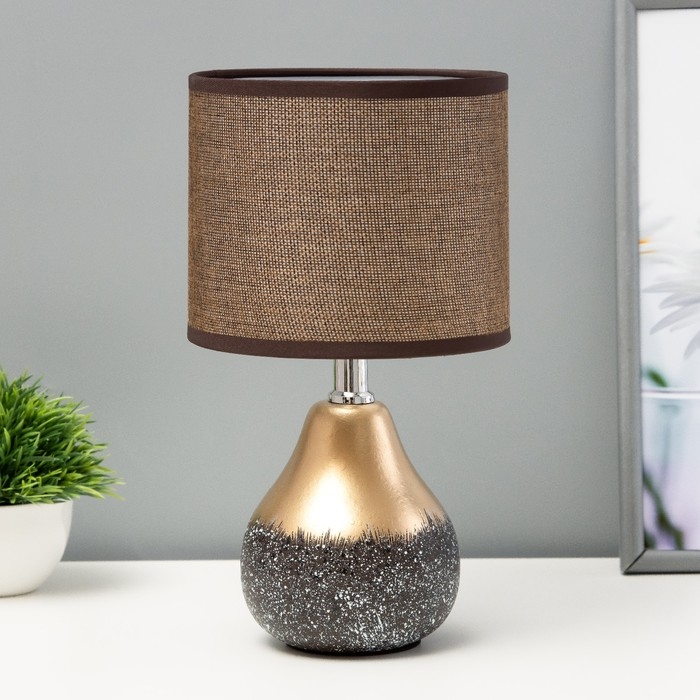 Настольная лампа Настольная лампа "Лиана" Е14 40Вт черно-золотой 15х15х28 см