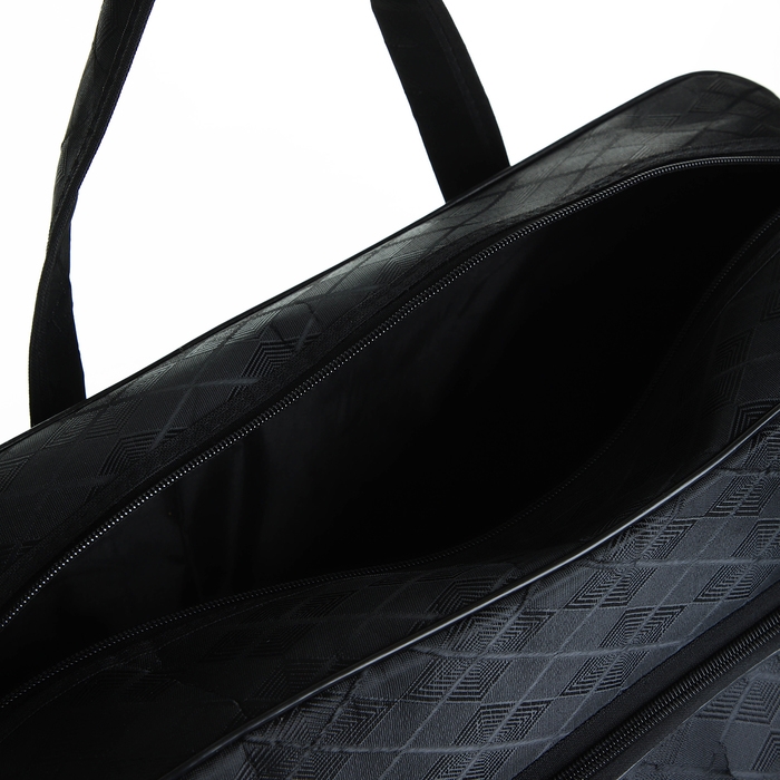 Сумка дорожная на молнии, наружный карман, длинный ремень, цвет чёрный Сумка дорожная на молнии, наружный карман, длинный ремень, цвет чёрный