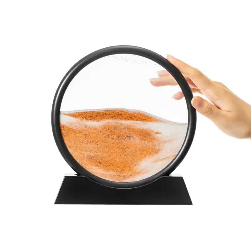 Песочная картина-антистресс Pleasantville, черная с оранжевым Песочная картина-антистресс Pleasantville, черная с оранжевым