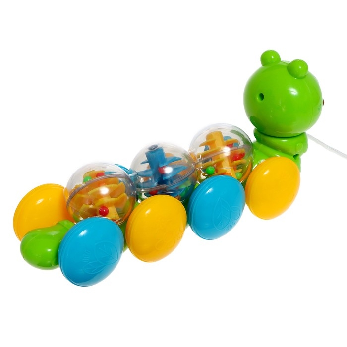 Каталка на веревке «Весёлый червячок» Каталка на веревке «Весёлый червячок»