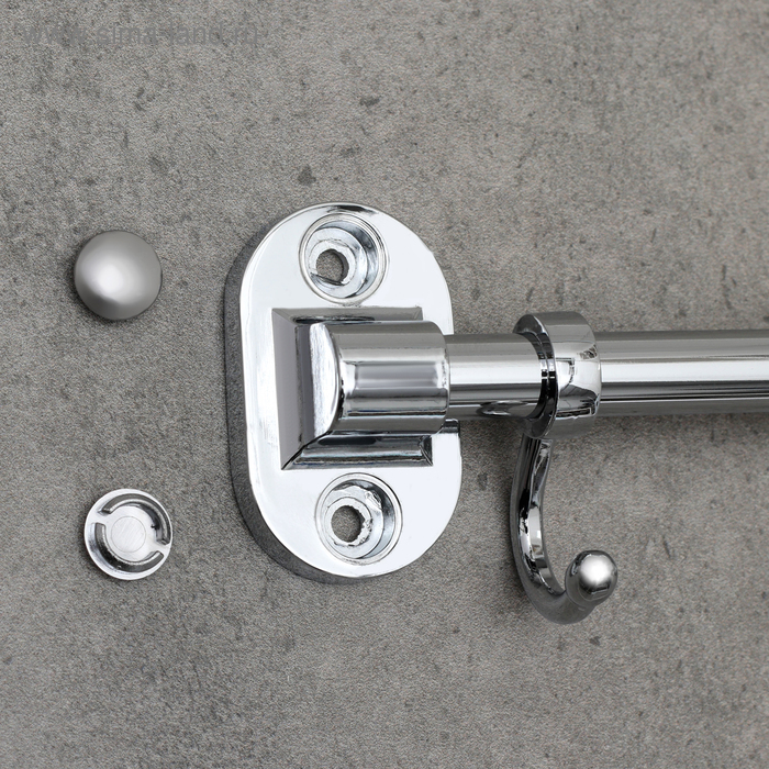 Крючок настенный на планке, двигающийся, Accoona А166-6, 6 шт, цвет хром Крючок настенный на планке, двигающийся, Accoona А166-6, 6 шт, цвет хром