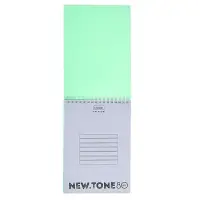 Блокнот А5 80 листов, в клетку, на гребне, NEWtone PASTEL МЯТА, пластиковая обложка, блок 80 г/м2, МИКС