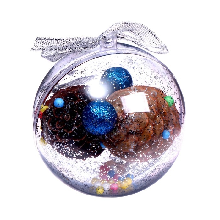 Композиция в шаре «Шишки, ягодки» Композиция в шаре «Шишки, ягодки»