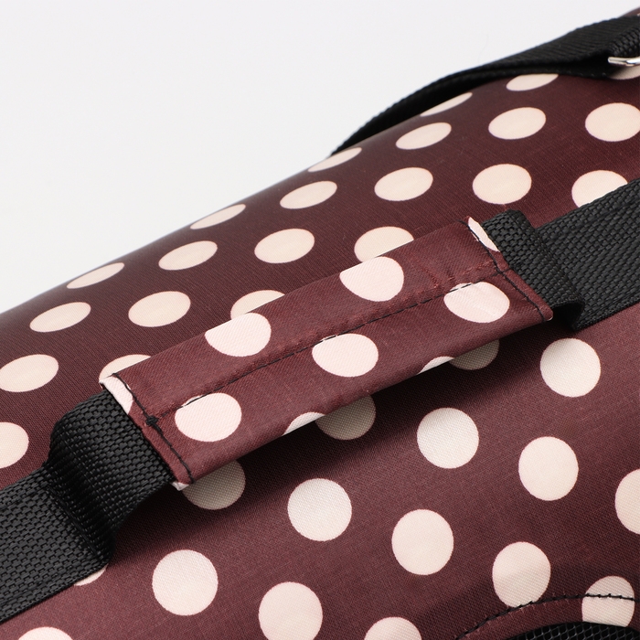 Сумка - переноска для животных  Сумка - переноска для животных "Горошек", коричневая, размер S, 37,5 х 17 х 22 см