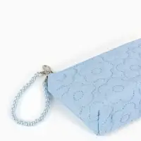 Косметичка дор Цветок 22*6*16, отд на молнии, голубой