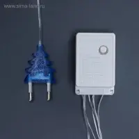 Гирлянда &laquo;Бахрома&raquo; 2.4&times;0.7 м с насадками &laquo;Шарики&raquo;, IP20, прозрачная нить, 108 LED, свечение синее, 8 режимов, 220 В