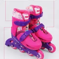 Набор: коньки детские раздвижные Snow Cat, с роликовой платформой, защита, размер 30-33