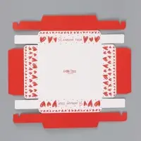 Коробка под 4 конфеты и шоколад с ячейками &laquo;Сердца&raquo; 18.8&times;15.7&times;3 см