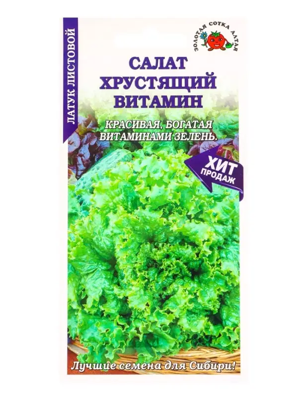 Семена Салат Хрустящий Витамин /Сотка/ 0,5 г/ *1500
