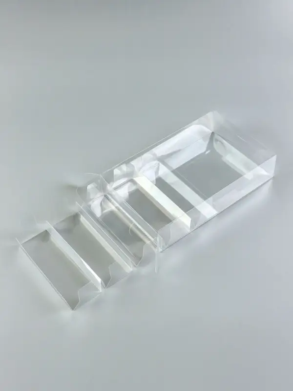 Коробка под 5 эклеров, прозрачная, складная PVC, 25&times;15&times;5 см