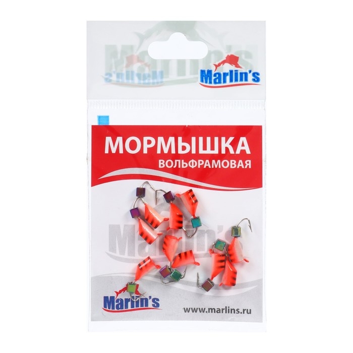Мормышка вольфрам Marlin's Гвоздекубик, 4 мм, 1.5 г, красный, фосфор + бензин, 10 шт. Мормышка вольфрам Marlin's Гвоздекубик, 4 мм, 1.5 г, красный, фосфор + бензин, 10 шт.