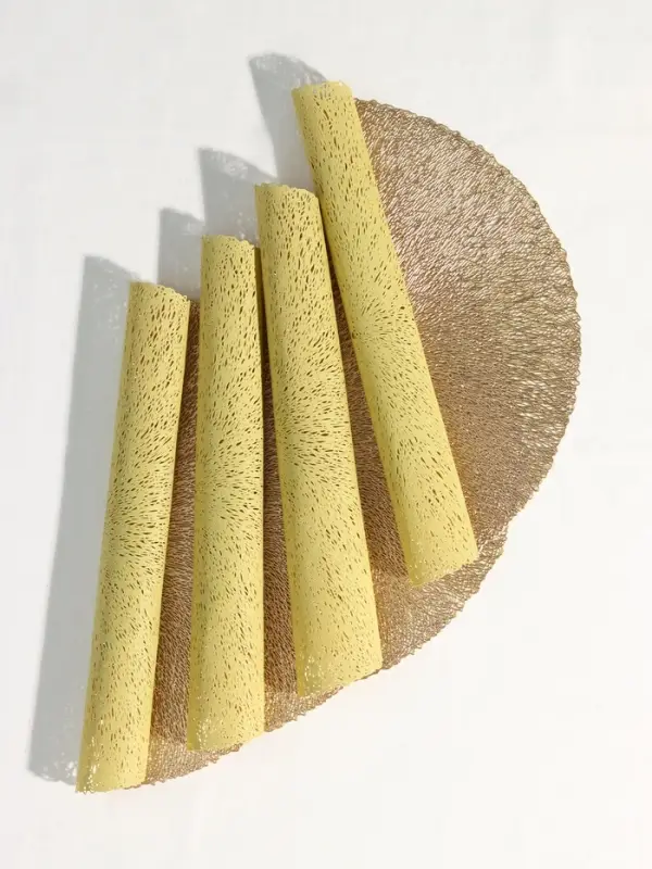 Салфетки сервировочные на стол Доляна &laquo;Соломка&raquo;, d=38 см, 4 шт., золотые