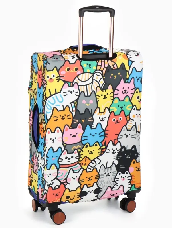 Чехол для чемодана &laquo;Котики&raquo;, 24", разноцветный