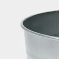 Вазон оцинкованный с ручками, 7 л, d=21 см, h=29 см, ГОСТ