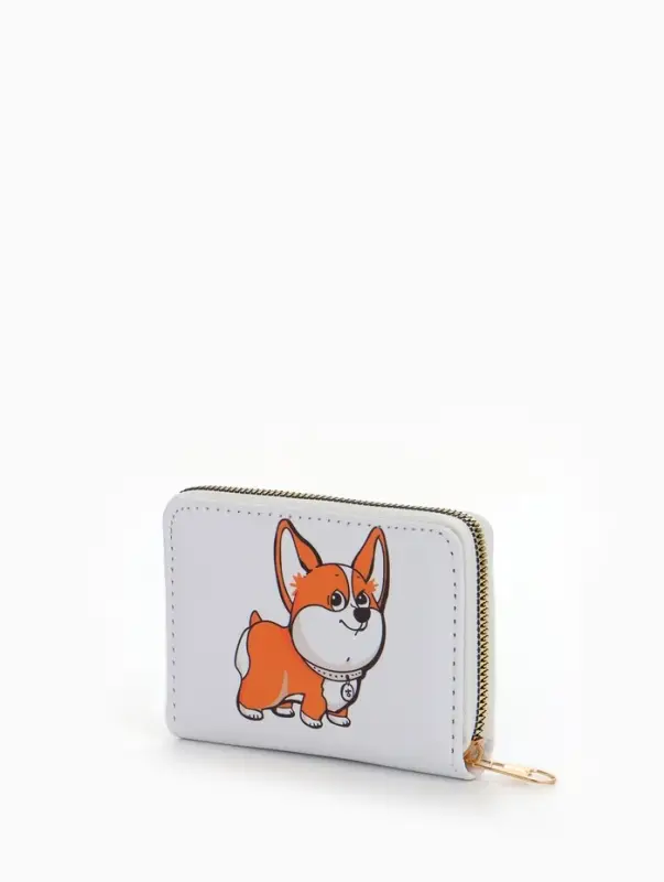 Кошелёк детский Выбражулька &laquo;Корги&raquo;, на молнии, белый