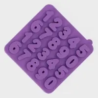 Форма для шоколада Доляна &laquo;Цифры&raquo;, силикон, 16&times;16&times;2 см, 20 ячеек (2.9&times;2.2 см), МИКС