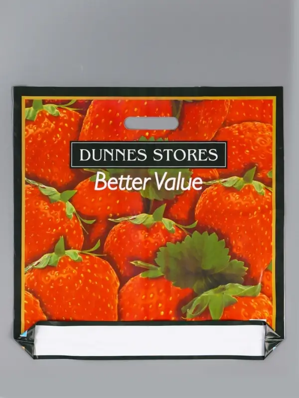 Пакет &laquo;Клубника крупная&raquo;, полиэтиленовый с вырубной ручкой, 45&times;45 + 3 см, 65 мкм