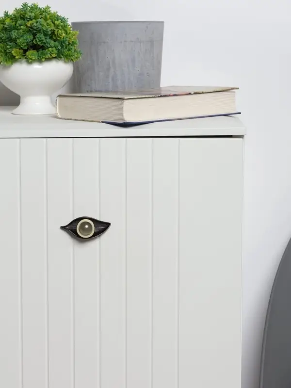 Ручка-кнопка CAPPIO RK134, мебельная, цвет графит/золото