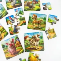 Пазл деревянный "Весёлая ферма" PZL-83