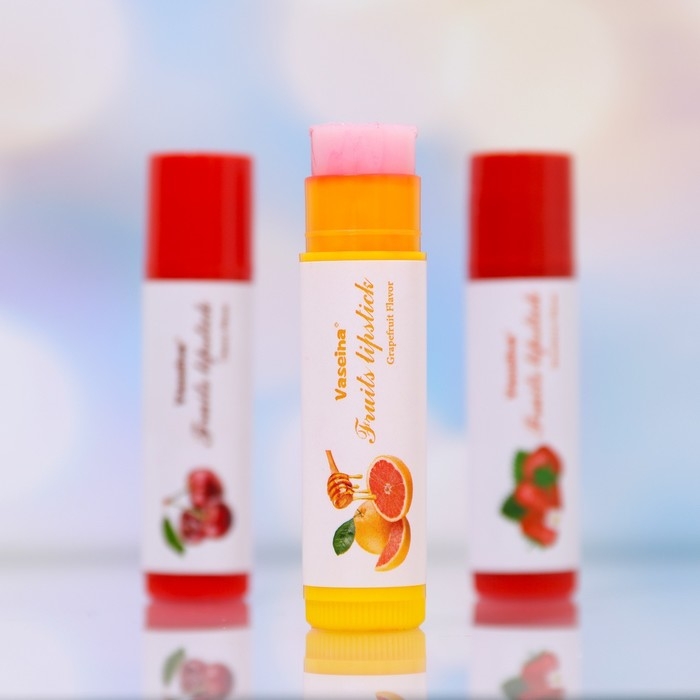 Набор бальзамов для губ: грейпфрут, вишня, мёд Набор бальзамов для губ: грейпфрут, вишня, мёд