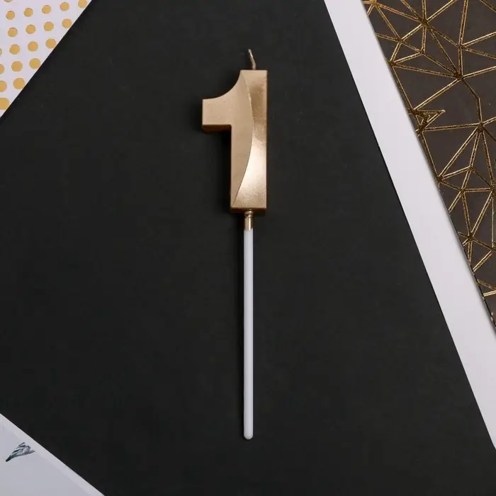 Свеча для торта, цифра &laquo;1&raquo;, 11.5&times;2.3 см