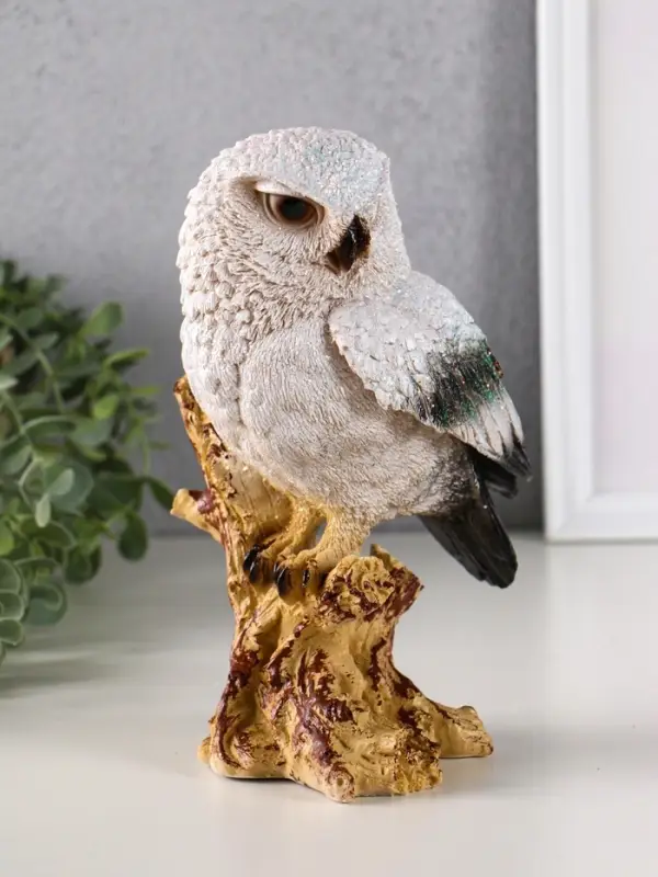 Фигура  Фигура "Сова на коряге" с глиттером, 22х14 см,