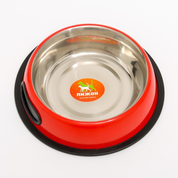 Миска с нескользящим основанием округлая цветная с ручкой, 710 мл, красная Миска с нескользящим основанием округлая цветная с ручкой, 710 мл, красная