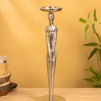 Подсвечник "Цивилизация" 13х13х 41 см, алюминий, цв. серебро Подсвечник "Цивилизация" 13х13х 41 см, алюминий, цв. серебро