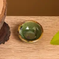 Соусник керамика, цв. зелёно-коричневый,  3,5х3,5х1,5 см