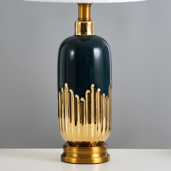 Настольная лампа Настольная лампа "Маэстро" Е27 40Вт сине-золотой 28х28х53 см RISALUX