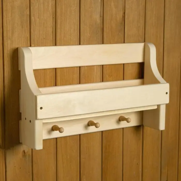 Полка - вешалка для бани и сауны &laquo;Универсальная&raquo;, 49&times;27&times;11.5 см, деревянная, 3 крючка, &laquo;Добропаровъ&raquo;