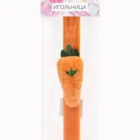 Игольница на браслете &laquo;Морковка&raquo;, 23&times;4.5 см, оранжевая