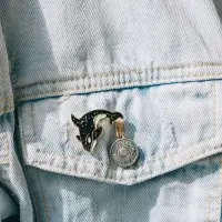 Значок &laquo;Косатка&raquo;, созвездие, чёрно-зелёный в золоте