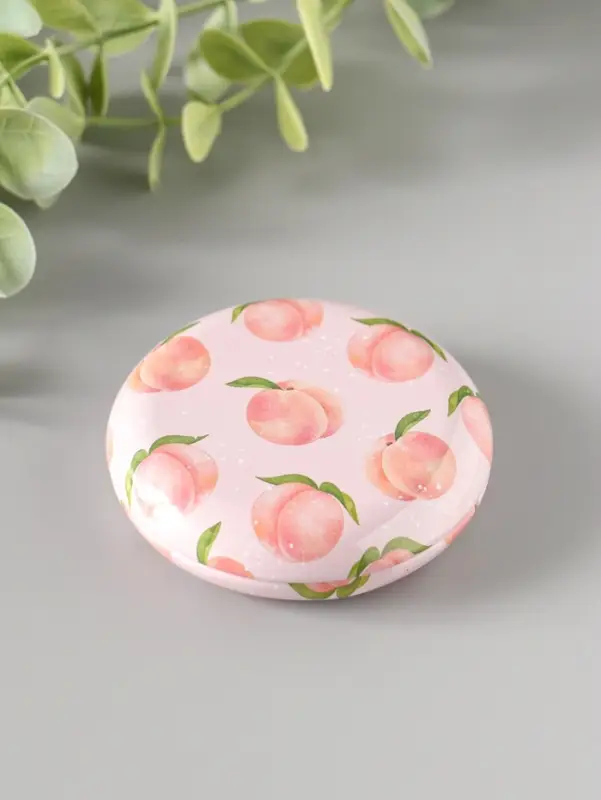 Шкатулка металл круглая "Фрукты и овощи" набор 12 шт 6,8х6,8х1,7 см