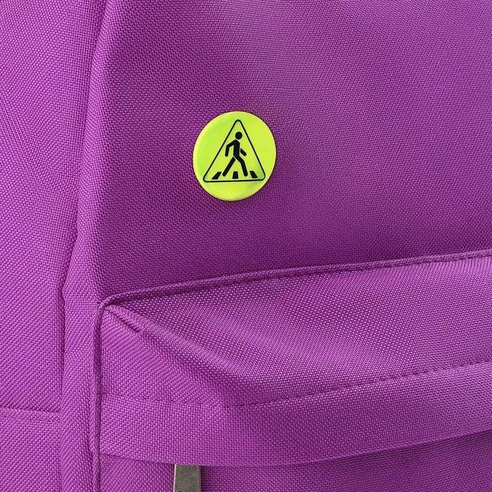 Светоотражающий значок «Пешеходный переход», d=3 см, жёлтый Светоотражающий значок «Пешеходный переход», d=3 см, жёлтый