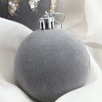Ёлочные шары &laquo;Бархат. Маскарад&raquo;, новогодние, d=6 см, 16 шт., серый