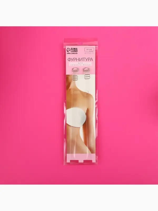 Лямки для бюстгальтера, силиконовые, фурнитура металл, 1 см, 37 см, пара, прозрачные