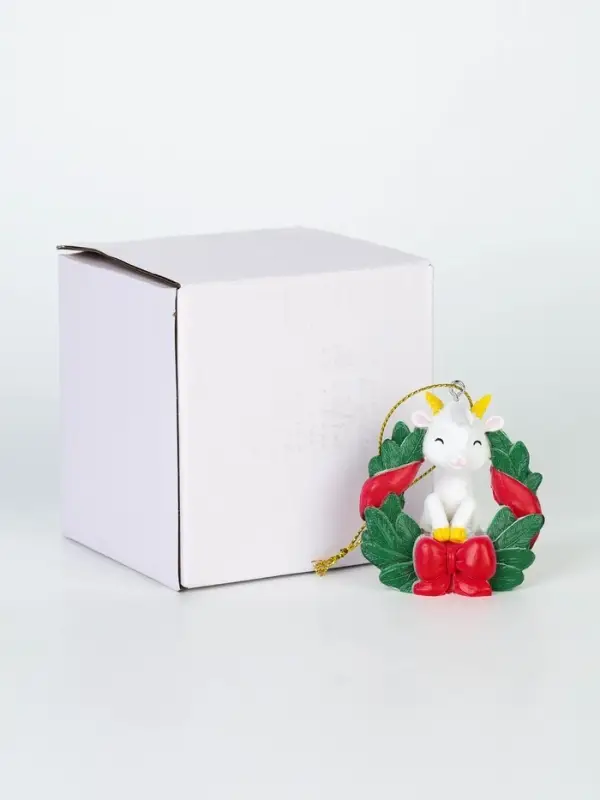 Елочная игрушка, полистоун &laquo;Козлик в венке&raquo;, 5 шт.