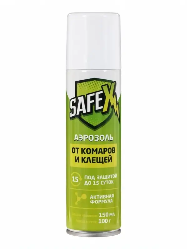 Аэрозоль от клещей и комаров SAFEX, 150 мл  2 штуки