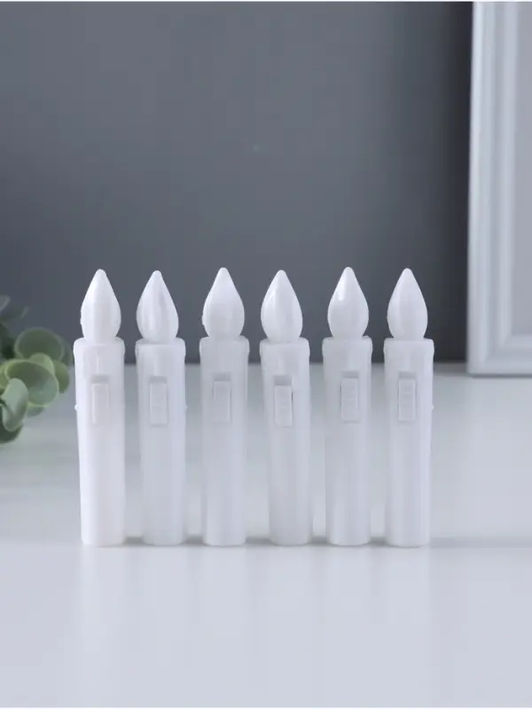 Светодиодная свеча, ночник LED RISALUX «Мини», 3×AG13, белый, 1.5×1.5×9 см